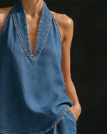 Martine | Ensemble Long Fluide Col en V