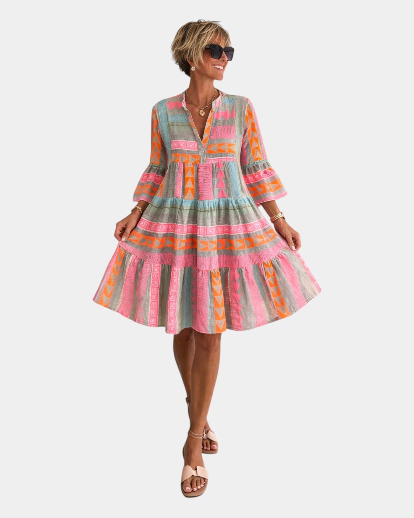 Amicie | Robe midi imprimée