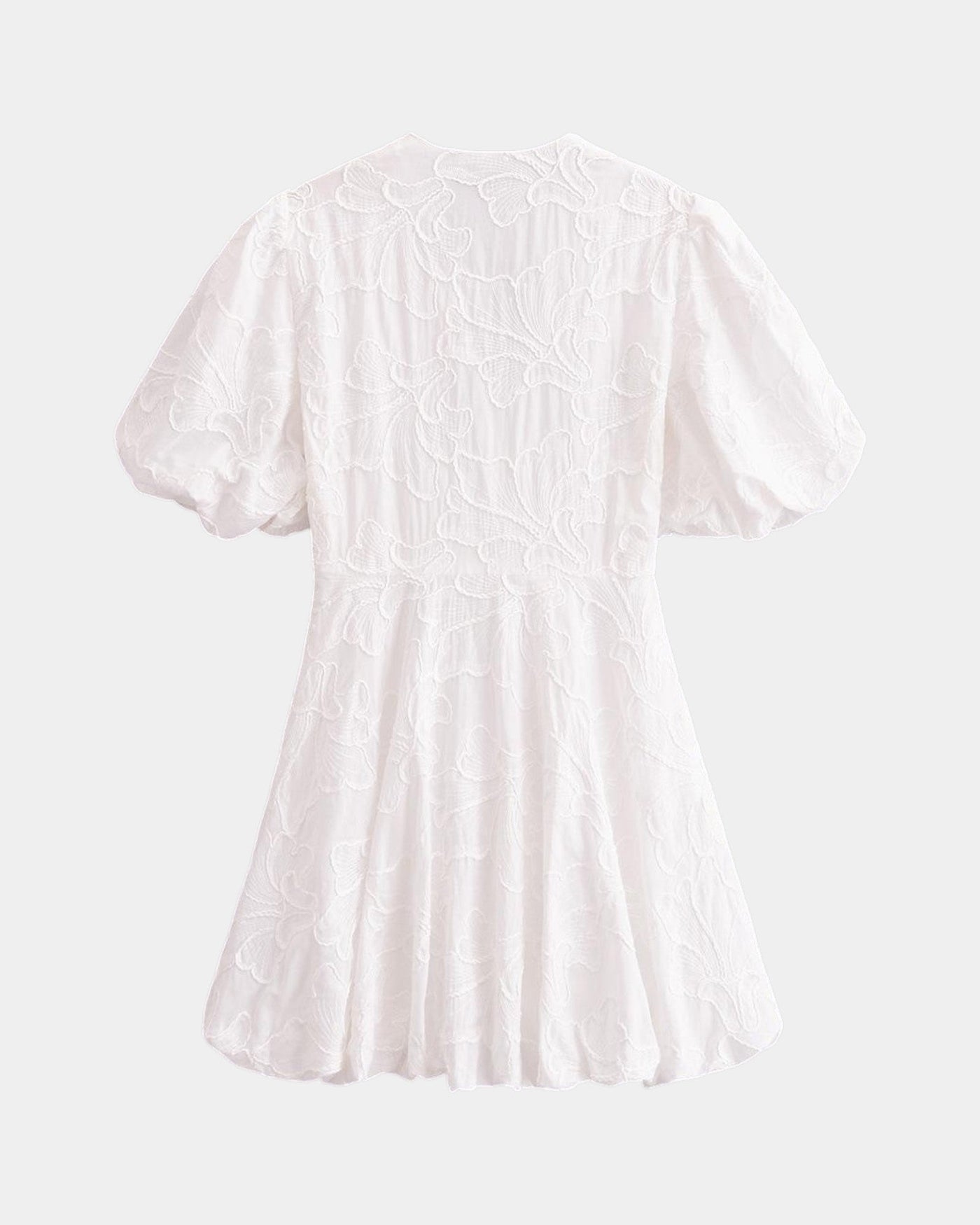 Anastasie | Robe mini brodées à manches volantées