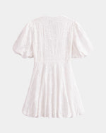 Anastasie | Robe mini brodées à manches volantées