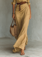 Audrey | Robe Maxi Ceinturée à Manches Longues